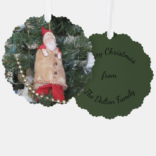 Ornament Card - Antique Santa Figure (Front/Back)