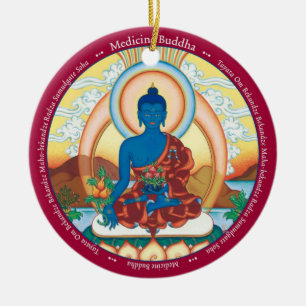 ORNAMENT CERAMIC - Medicine Buddha + Close Up