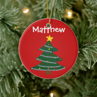 Ornament - Ceramic - Personalised Christmas Tree