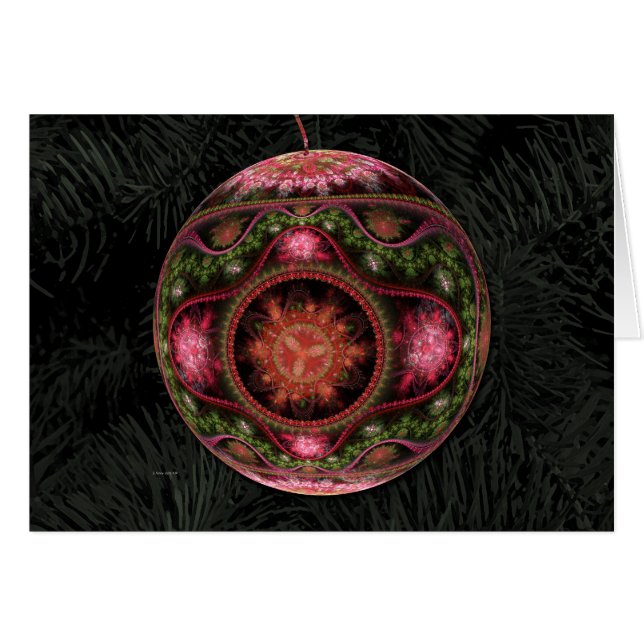 Ornament Christmas Card  (Front Horizontal)