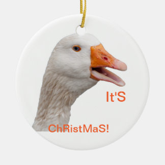 Ornament: Christmas Goose Ceramic Tree Decoration