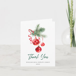 Ornament Christmas Greeting Holiday Thank You Card