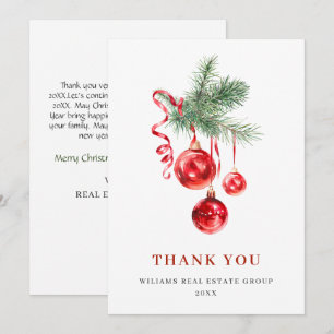 Ornament Christmas Greeting Holiday Thank You Card