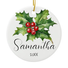 Ornament Christmas Personalised Name and Note