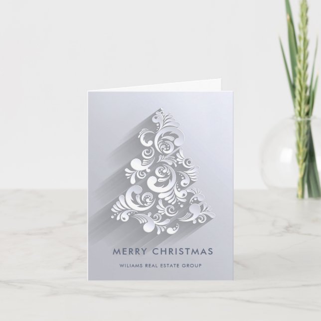 Ornament Christmas Tree Corporate Greeting Holiday Card (Front)