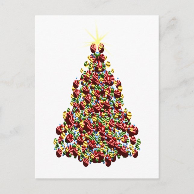 Ornament Christmas Tree Holiday Postcard (Front)