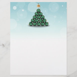 Ornament Christmas Tree - Letterhead Stationery