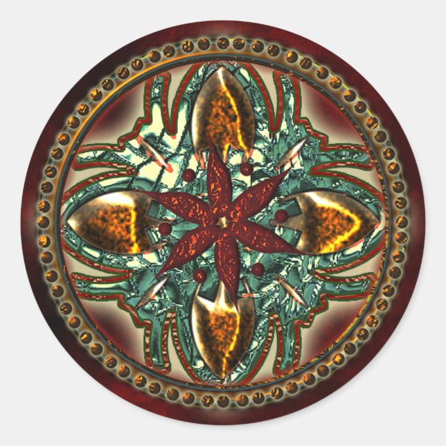 Ornament Classic Round Sticker (Front)