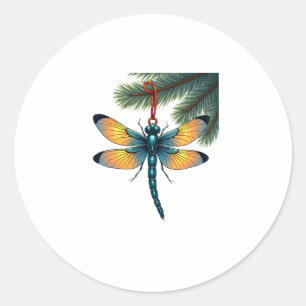 Ornament Dragonfly Classic Round Sticker