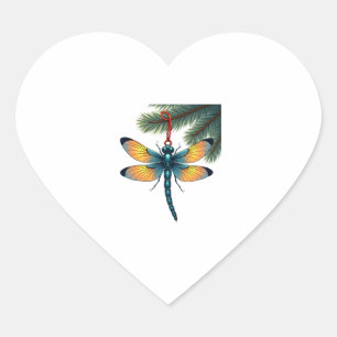 Ornament Dragonfly Heart Sticker