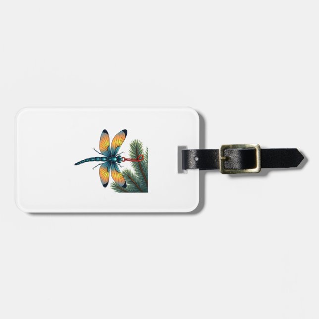 Ornament Dragonfly Luggage Tag (Front Horizontal)