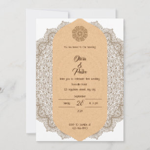 Ornament elegant Wedding invitation