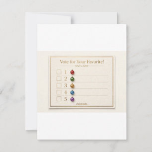 Ornament Exchange Voting Ballots Card