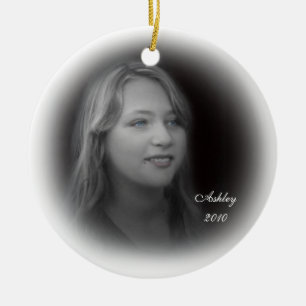 Ornament fade portrait with Christmas wreath back