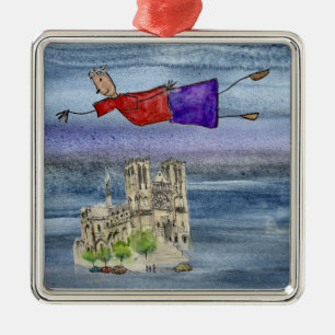 Ornament: Flying Joanna and Grace Cathedral Metal Tree Decoration