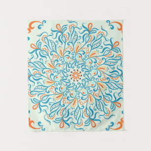 Ornament for ceramic tile. Abstract pattern. Tapestry