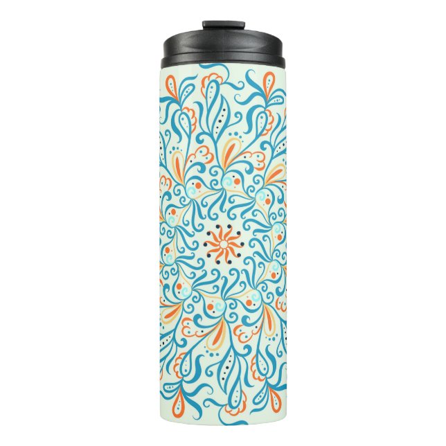 Ornament for ceramic tile. Abstract pattern.  Thermal Tumbler (Front)