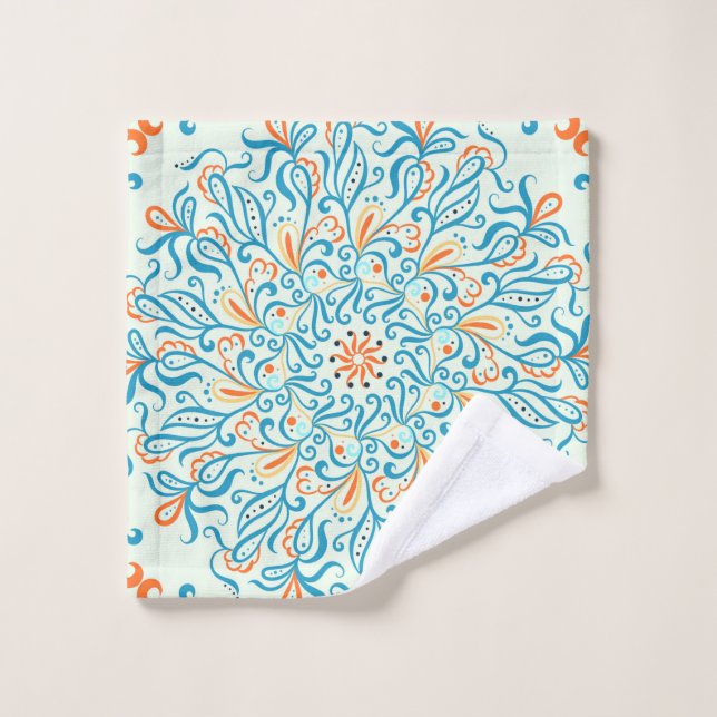 Ornament for ceramic tile. Abstract pattern.  Wash Cloth (Wash Cloth)