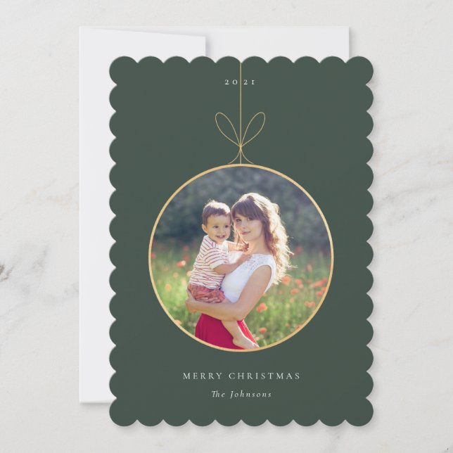 Ornament Frame Photo Card (Front)