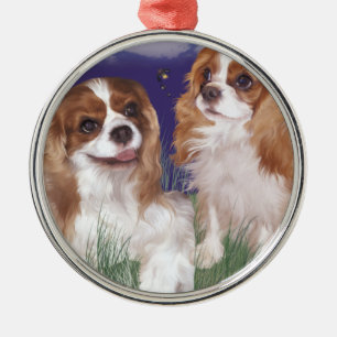 Ornament, gift, cavalier spaniel metal ornament