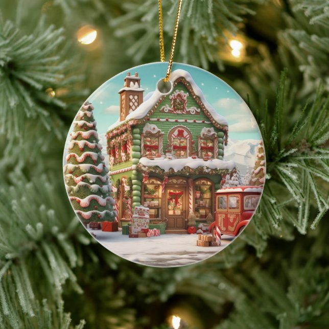Ornament Gingerbread Candy Cottage (Tree)