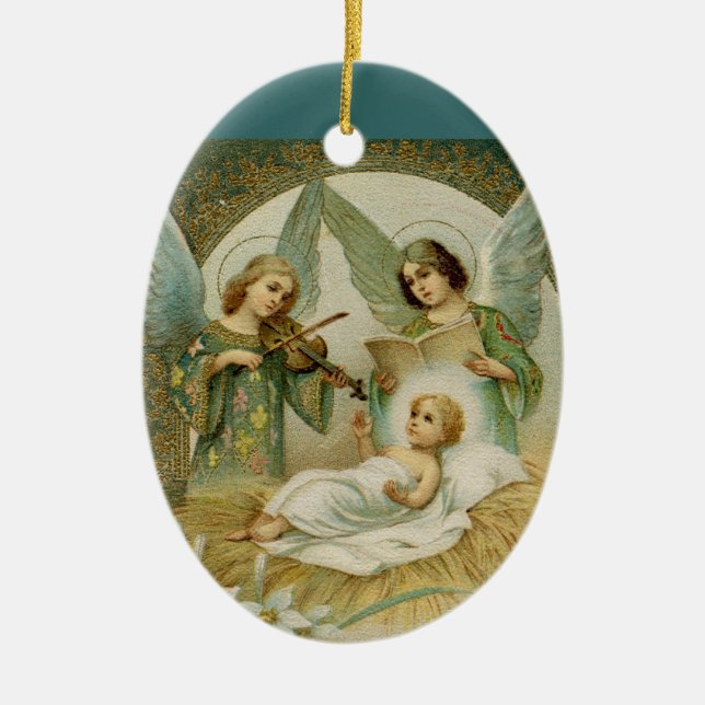 Ornament: Gloria in Excelsis Deo Ceramic Tree Decoration (Front)