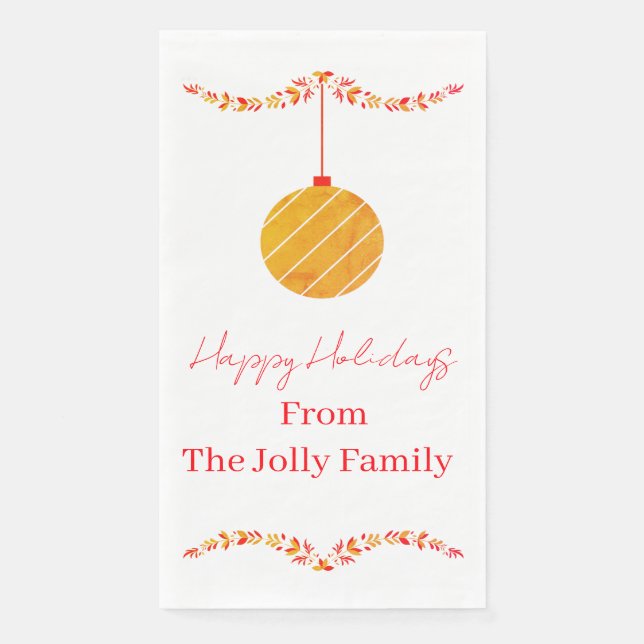 Ornament guest towel  napkin (Front)