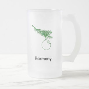 Ornament Harmony Frosted Glass Beer Mug