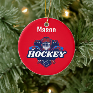 Ornament Hockey Gear - Personalized -Add Name #