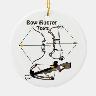 Ornament, hunting, bowhunter, Bow Hunter Toys, Ceramic Tree Decoration