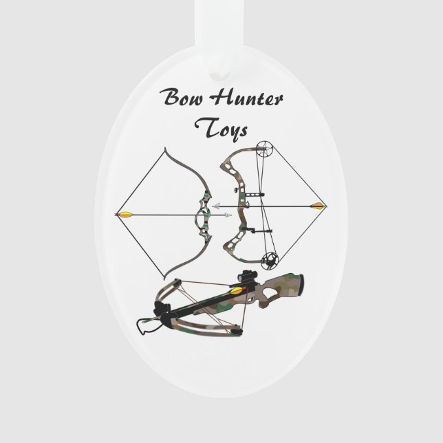 Ornament, hunting, bowhunter, Bow Hunter Toys, Ornament (Front)