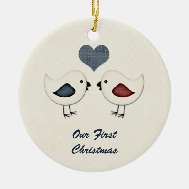 Ornament Love Birds First Christmas (Front)