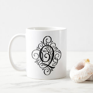 Ornament Monogram Swash Personalised Coffee Mug