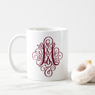 Ornament Monogram Swash Personalised Coffee Mug