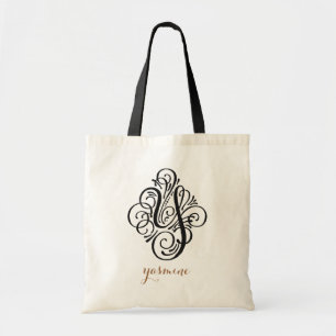 Ornament Monogram Swash Personalised Initial "Y" Tote Bag