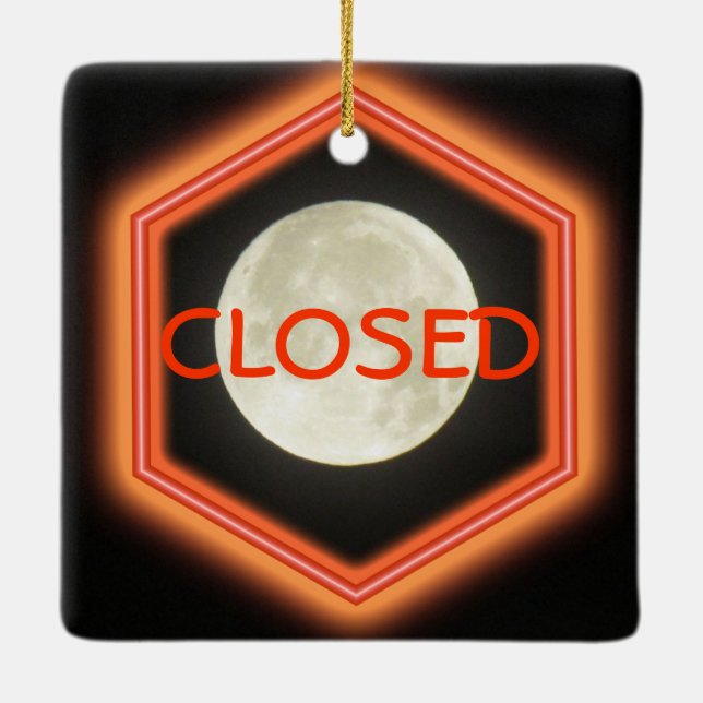Ornament - Open - Closed Sign (Back)