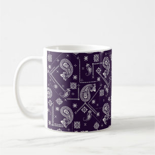 Ornament Paisley Bandanna Print Pattern Coffee Mug