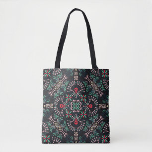 ornament paisley,skulls and bones Bandanna Print,f Tote Bag