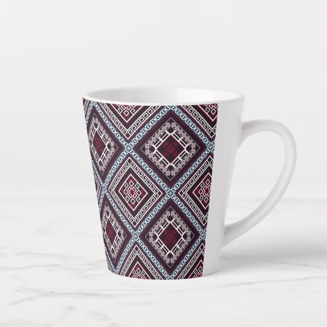Ornament Pattern Latte Mug (Right)