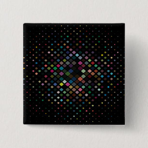 Ornament Pattern With Little Squares 15 Cm Square Badge