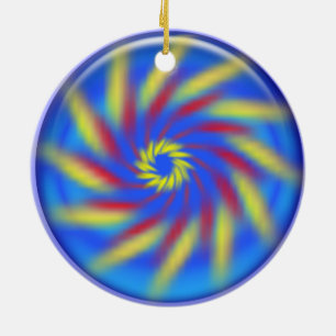 Ornament - Pinwheel inside 3d blue ball
