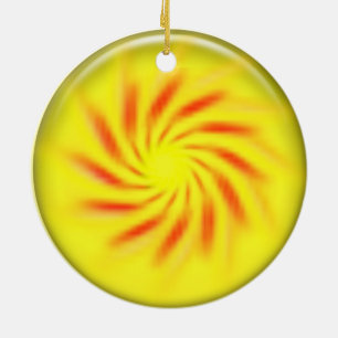 Ornament - Pinwheel inside 3d Yellow Ball