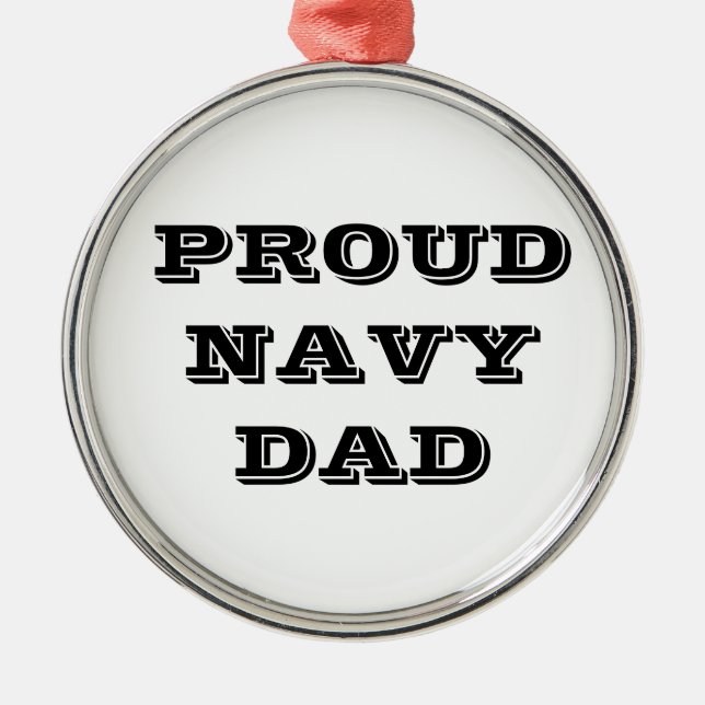 Ornament Proud Navy Dad (Front)