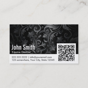 Ornament QR Code Equine Dentist Business Card