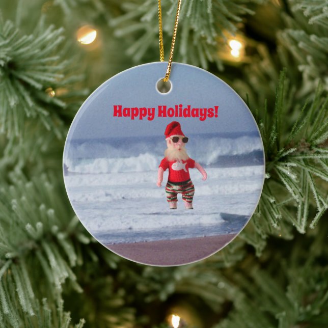 Ornament - Santa in the Surf (Tree)