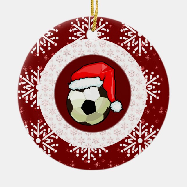 Ornament - Santa Soccer Ball (Front)