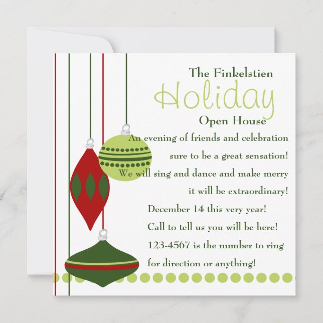 Ornament Sensation Invitation (Front)