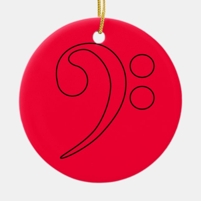 Ornament - Simple Bass Clef - Pick your colour (Front)