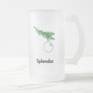 Ornament Splendour Frosted Glass Beer Mug