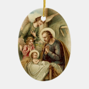 Ornament: St. Joseph Nativity Ceramic Tree Decoration